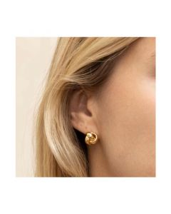 Knotted Love Studs (15mm) In 18K Yellow Gold