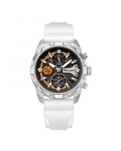 Men's Nayara Collection White Silicon Strap Multi-Function Watch 42mm