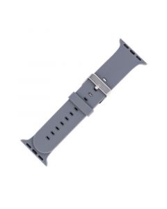 Gray Smooth Silicone Band for Apple Watch, 38, 40, 41mm