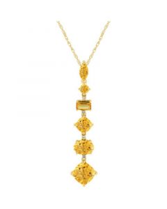 Citrine (3-1/4 ct. t.w.) & Diamond Accent 18" Lariat Necklace in 14k Gold-Plated Sterling Silver, 16 + 2" extender