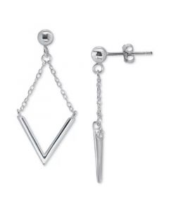 V Bar & Chain Drop Earrings, Created for Macy's