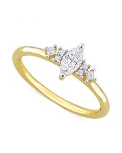 Marquise Diamond Engagement Ring (3/8 ct. t.w.) in 14k Gold