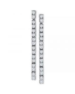 Cubic Zirconia Linear Drop Earrings, Created for Macy's