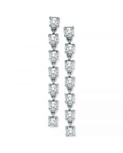 Cubic Zirconia Seven Stone Linear Drop Earrings, Created for Macy's