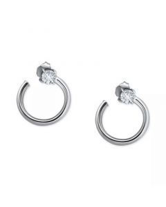 Cubic Zirconia Spiral Hoop Earrings, Created for Macy's