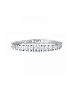 Sterling Silver Shimmering Clear Cubic Zirconia Tennis Bracelet