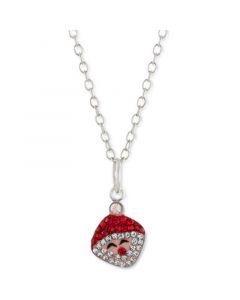 Crystal Santa Claus 18" Pendant Necklace in Sterling Silver, Created for Macy's