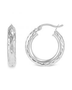 Textured Tube Small Hoop Earrings, 20mm, Created for Macy's