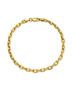 Paperclip Link Chain Bracelet in 14k Gold 7-1/2"