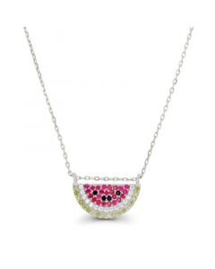 Cubic Zirconia Watermelon Necklace (3/4 ct. t.w.) in Sterling Silver