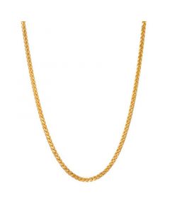 Square Wheat Link 20" Chain Necklace in 14k Gold