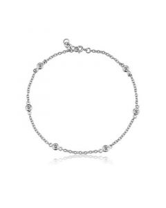 Sterling Silver Cubic Zirconia Anklet Yard Band Bracelet