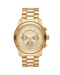 Unisex Runway Chronograph Gold-Tone Stainless Steel Bracelet Watch, 45mm