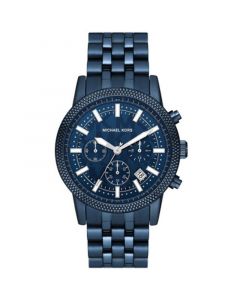 Men's Hutton Chronograph Navy Stainless Steel Bracelet Watch, 43mm