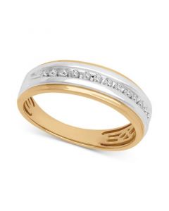 Men's Diamond Wedding Band (1/6 ct. t.w.) in 14k Gold