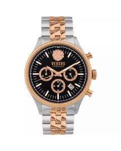 Men's Chronograph Colonne Ion Plated Stainless Steel Bracelet Watch 44mm