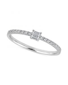 Diamond Baguette Ring (1/4 ct. t.w.) in 14k White Gold