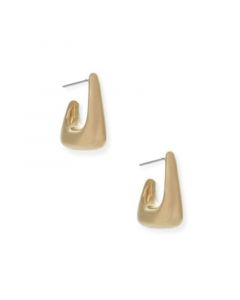 24K Gold-Plated Mini Mezi Boxed Hoop Earrings