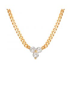 Cubic Zirconia Trio Collar Necklace in Gold-Plated Sterling Silver, 16" + 2" extender, Created for Macy's