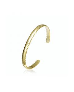 RA 14K Gold Plated Leaf Cuff Bracelet