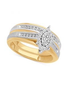 Diamond Bridal Set (1/4 ct. t.w.)in 14k Two-Tone Gold