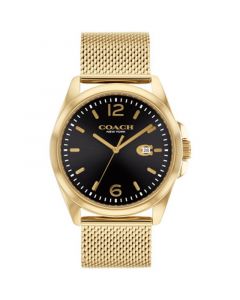 Men's Greyson Quartz Gold-Tone Stainless Steel Mesh Bracelet Watch 41mm