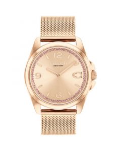 Women's Greyson Quartz Carnation Gold-Tone Stainless Steel Mesh Bracelet Watch 36mm