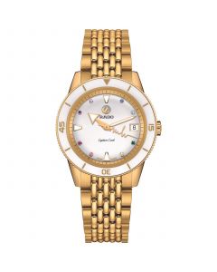 Women's Swiss Automatic Captain Cook x Marina Hoermanseder Heartbeat Gold-Tone Stainless Steel Bracelet Watch 37mm