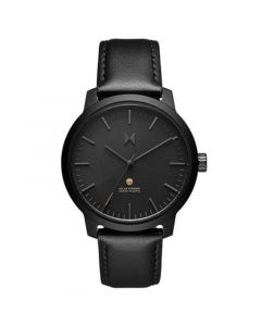 Men's Legacy Solar Quartz Black Leather Strap Watch, 42mm