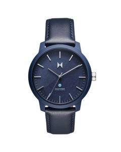 Men's Legacy Solar Quartz Blue Leather Strap Watch 42mm