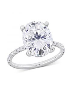 Moissanite Oval Ring (4-7/8 ct. t.w.) in 10k White Gold