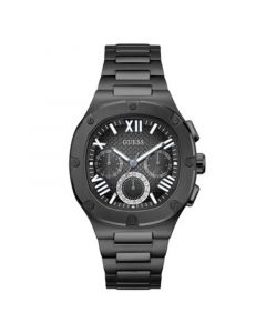 Men's Multifunction Black Stainless Steel Watch 42mm