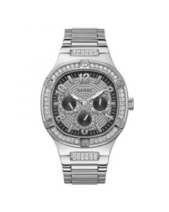 Men's Multifunction Silver-Tone Stainless Steel Watch 46mm