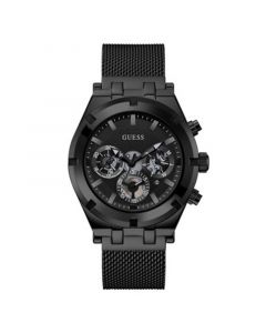 Men's Multifunction Black Mesh Watch 44mm