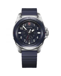 Men's Swiss Journey 1884 Blue Rubber Strap Watch 43mm