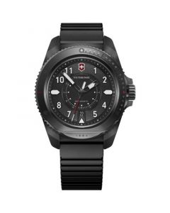 Men's Swiss Journey 1884 Black Rubber Strap Watch 43mm