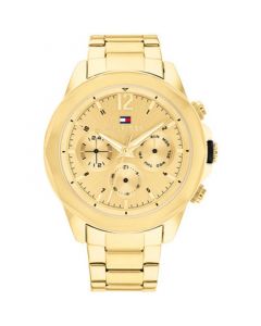 Men's Multifunction Gold-Tone Stainless Steel Bracelet Watch 46mm