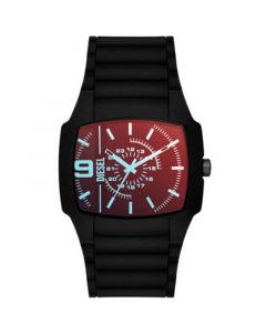 Men's Cliffhanger Three-Hand Black Silicone Watch 45mm