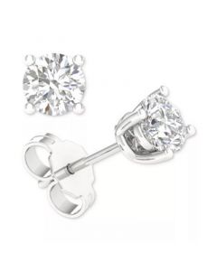 Diamond Solitaire Stud Earrings (5/8 ct. t.w.) in 14k Gold