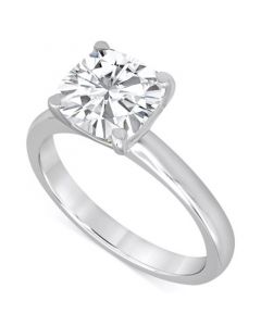 Certified Lab Grown Diamond Cushion-Cut Solitaire Engagement Ring (4 ct. t.w.) in 14k Gold