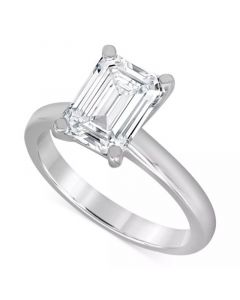 Certified Lab Grown Diamond Emerald-Cut Solitaire Engagement Ring (4 ct. t.w.) in 14k Gold