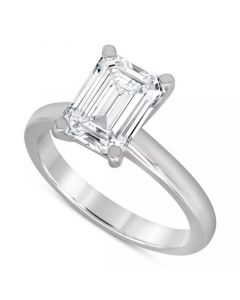 Certified Lab Grown Diamond Emerald-Cut Solitaire Engagement Ring (5 ct. t.w.) in 14k Gold