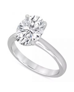 Certified Lab Grown Diamond Oval-Cut Solitaire Engagement Ring (5 ct. t.w.) in 14k Gold