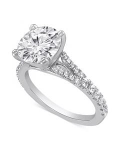 Certified Lab Grown Diamond Split Shank Engagement Ring (3-3/8 ct. t.w.) in 14k Gold