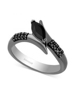 Onyx & Black Diamond (1/8 ct. t.w.) Maleficent Ring in Black Rhodium-Plated Sterling Silver