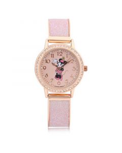 Children's Minnie Analog Pink Polyurethane Strap Watch 34.5mm