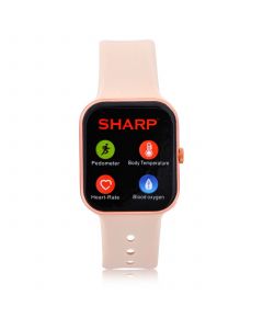 Unisex Blush Pink Silicone Smart Watch 38mm