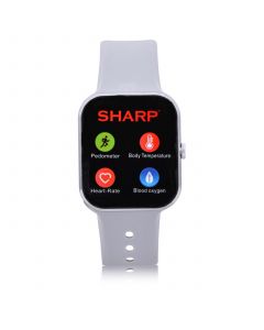 Unisex Gray Silicone Smart Watch 38mm