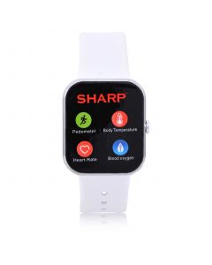 Unisex White Silicone Smart Watch 38mm