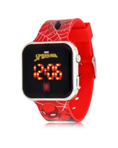 Children's Spiderman Light Emitting Diode Red Silicone Strap Watch 32mm